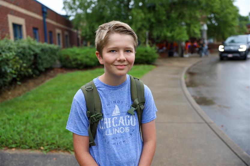 People smile on the first day of school